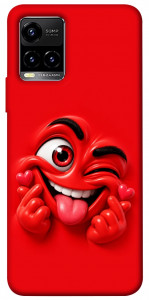 Чохол Червоний-сердцеїд для Vivo Y33s