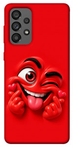 Чехол Червоний-сердцеїд для Galaxy A73 5G