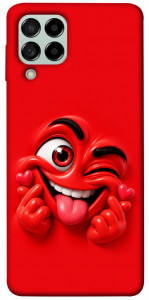 Чохол Червоний-сердцеїд для Galaxy M53