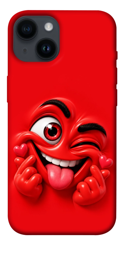 Чохол Червоний-сердцеїд для iPhone 14