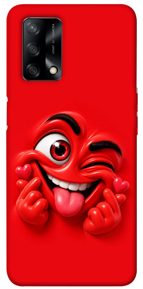 Чохол Червоний-сердцеїд для Oppo F19