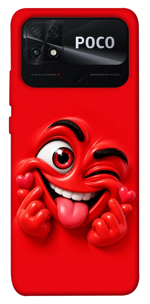 Чохол Червоний-сердцеїд для Xiaomi Poco C40