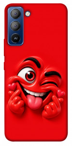 Чохол Червоний-сердцеїд для TECNO Pop 5 Pro