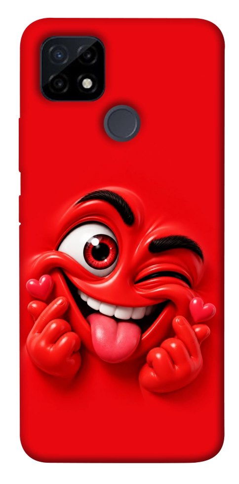 Чехол Червоний-сердцеїд для Realme C25Y