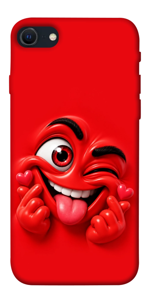Чехол Червоний-сердцеїд для iPhone SE (2022)