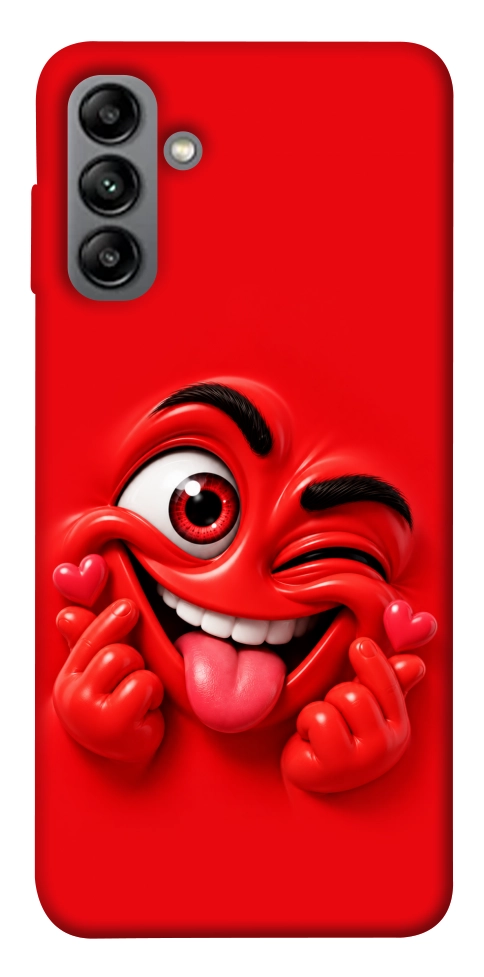 Чохол Червоний-сердцеїд для Galaxy A04s