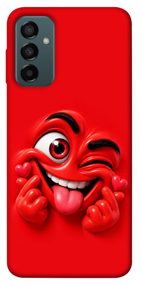 Чехол Червоний-сердцеїд для Galaxy M13 4G