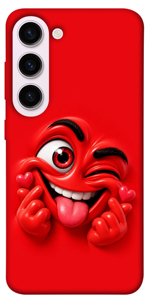 Чохол Червоний-сердцеїд для Galaxy S23+