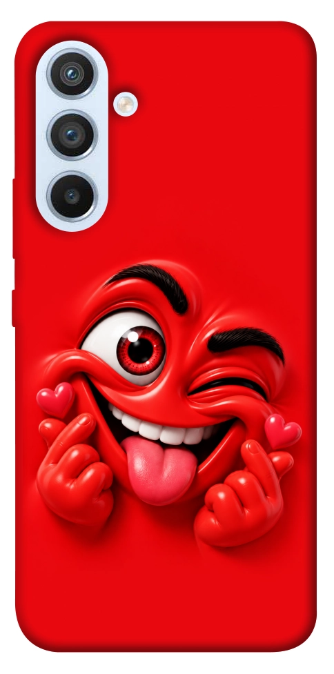 Чехол Червоний-сердцеїд для Galaxy A54 5G