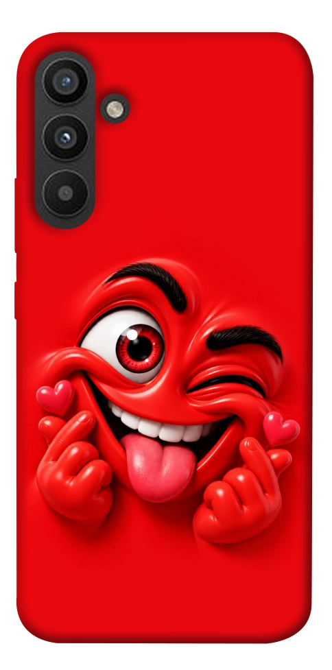 Чохол Червоний-сердцеїд для Galaxy A34 5G