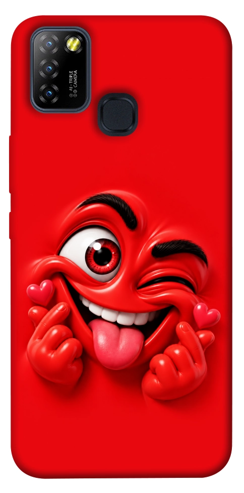 Чохол Червоний-сердцеїд для Infinix Hot 10 Lite