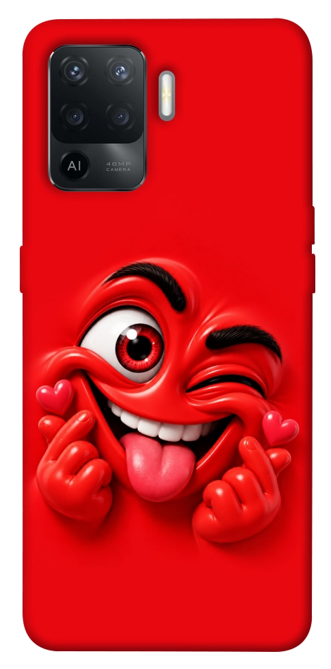 Чехол Червоний-сердцеїд для Oppo Reno 5 Lite