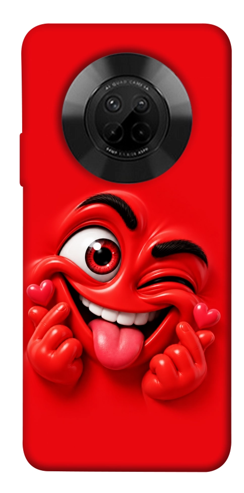 Чохол Червоний-сердцеїд для Huawei Y9a