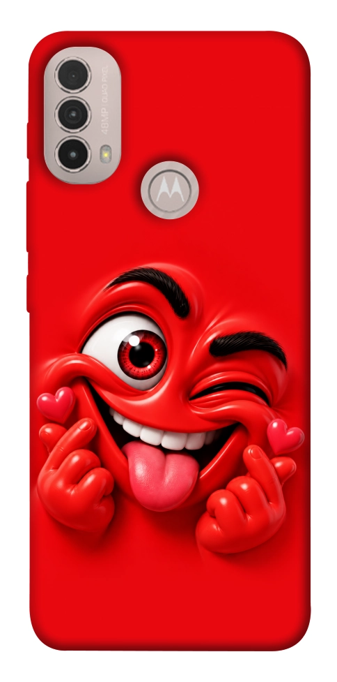 Чехол Червоний-сердцеїд для Motorola Moto E40