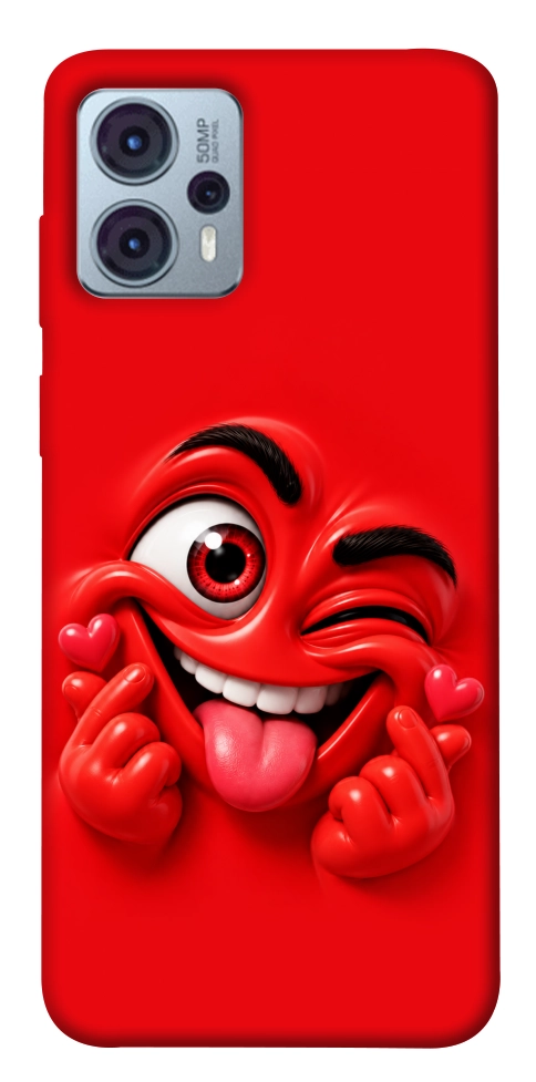 Чохол Червоний-сердцеїд для Motorola Moto G23