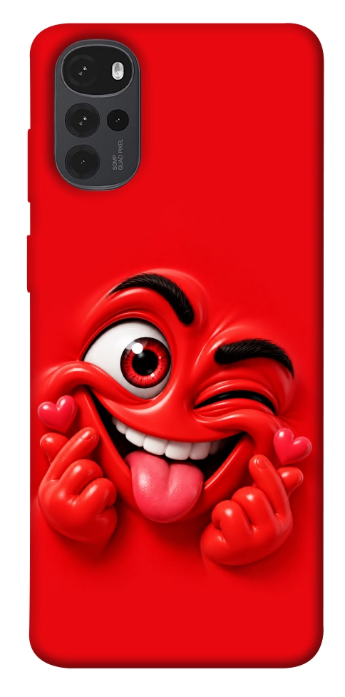 Чохол Червоний-сердцеїд для Motorola Moto G22