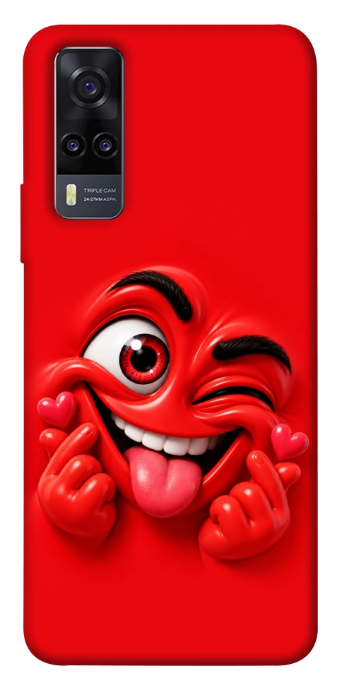 Чохол Червоний-сердцеїд для Vivo Y31