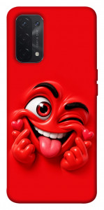 Чохол Червоний-сердцеїд для Oppo A74 5G