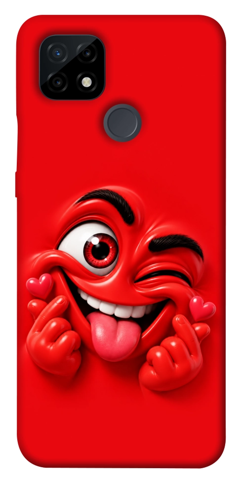 Чохол Червоний-сердцеїд для Realme C21