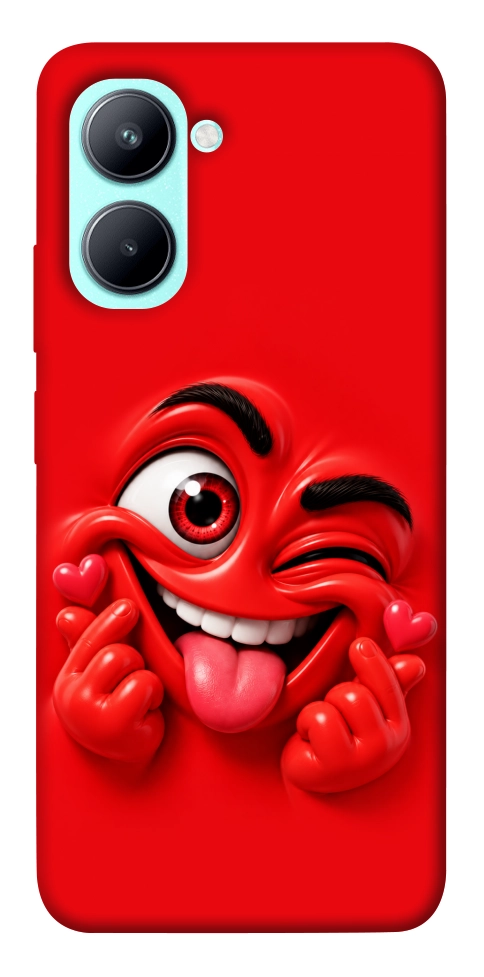 Чехол Червоний-сердцеїд для Realme C33