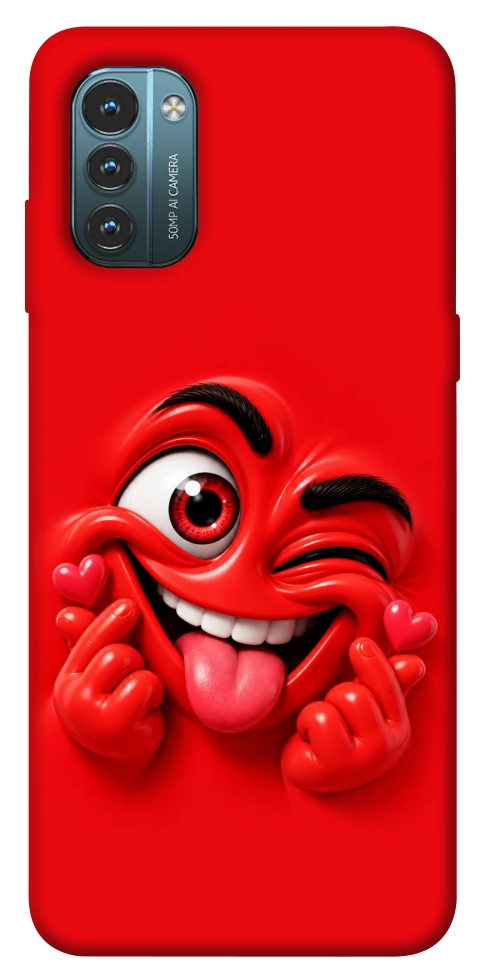 Чохол Червоний-сердцеїд для Nokia G21