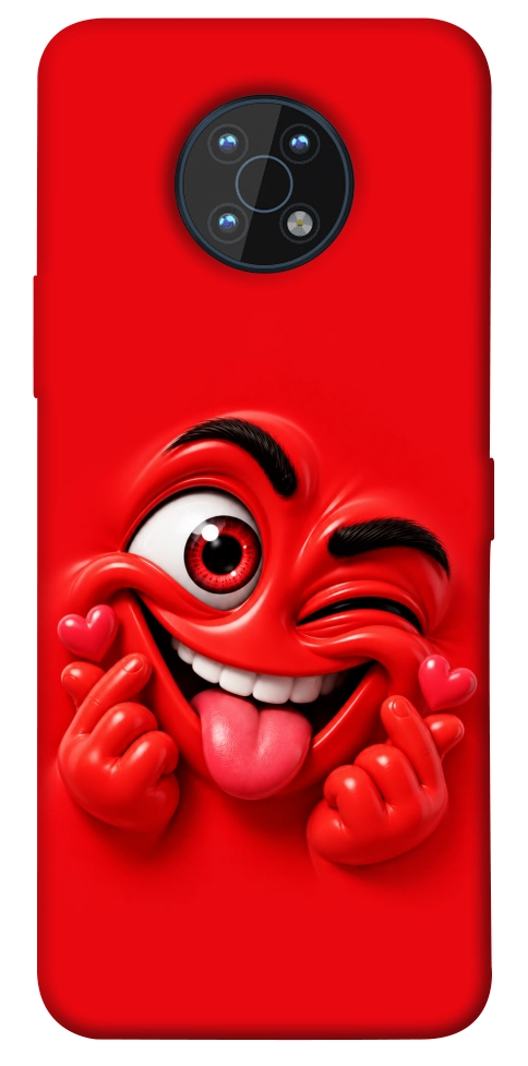 Чохол Червоний-сердцеїд для Nokia G50