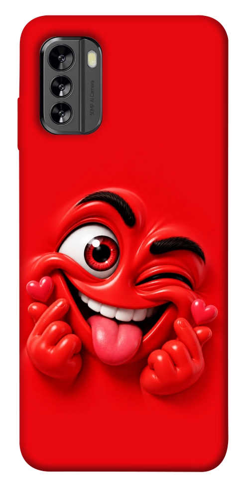 Чохол Червоний-сердцеїд для Nokia G60