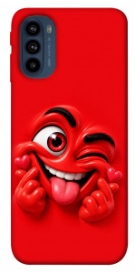 Чохол Червоний-сердцеїд для Motorola Moto G41