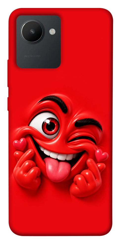 Чохол Червоний-сердцеїд для Realme C30s