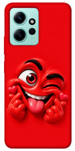 Чохол Червоний-сердцеїд для Xiaomi Redmi Note 12 4G