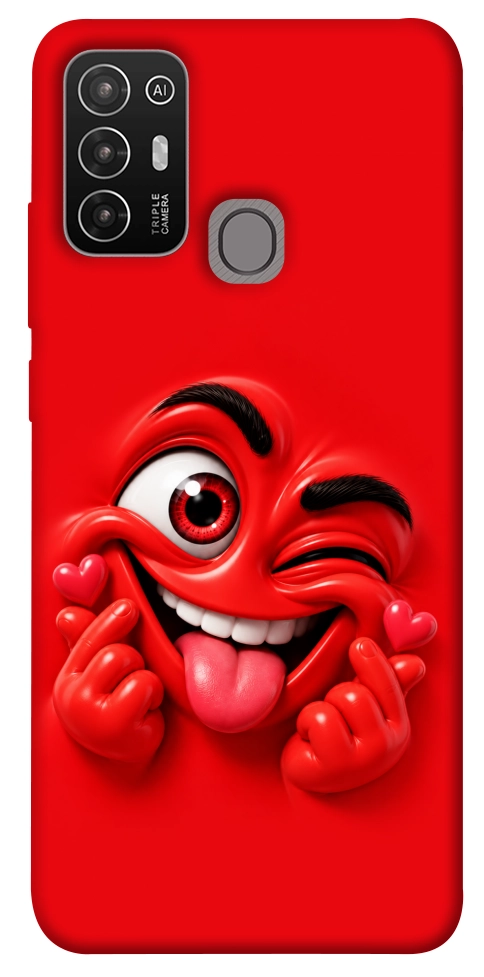 Чохол Червоний-сердцеїд для ZTE Blade A52