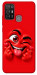 Чохол Червоний-сердцеїд для ZTE Blade A52