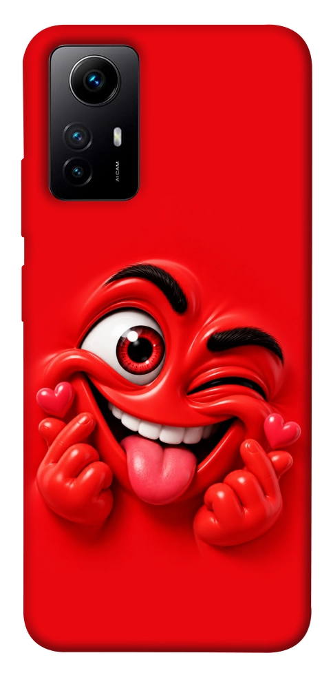 Чохол Червоний-сердцеїд для Xiaomi Redmi Note 12S