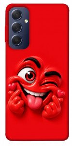 Чехол Червоний-сердцеїд для Galaxy M54 5G