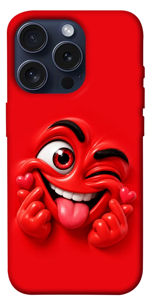 Чехол Червоний-сердцеїд для iPhone 15 Pro