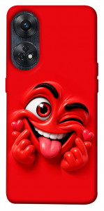 Чохол Червоний-сердцеїд для Oppo Reno 8 T 4G