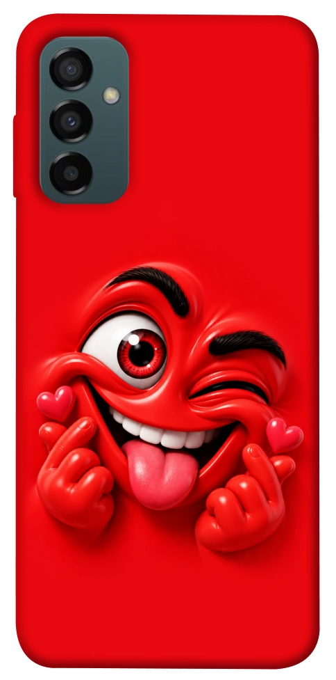 Чохол Червоний-сердцеїд для Galaxy M34 5G