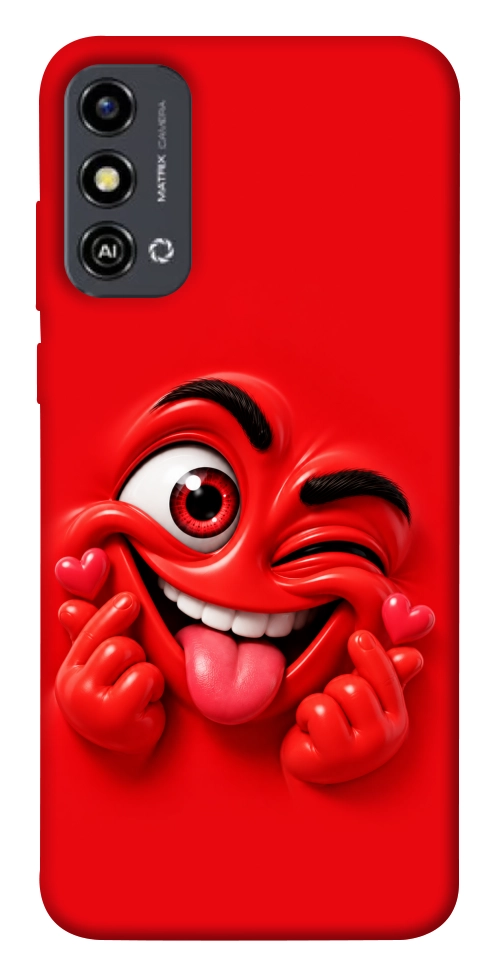 Чохол Червоний-сердцеїд для ZTE Blade A53