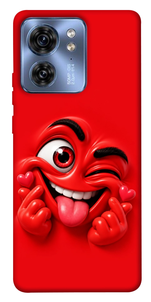 Чохол Червоний-сердцеїд для Motorola Edge 40