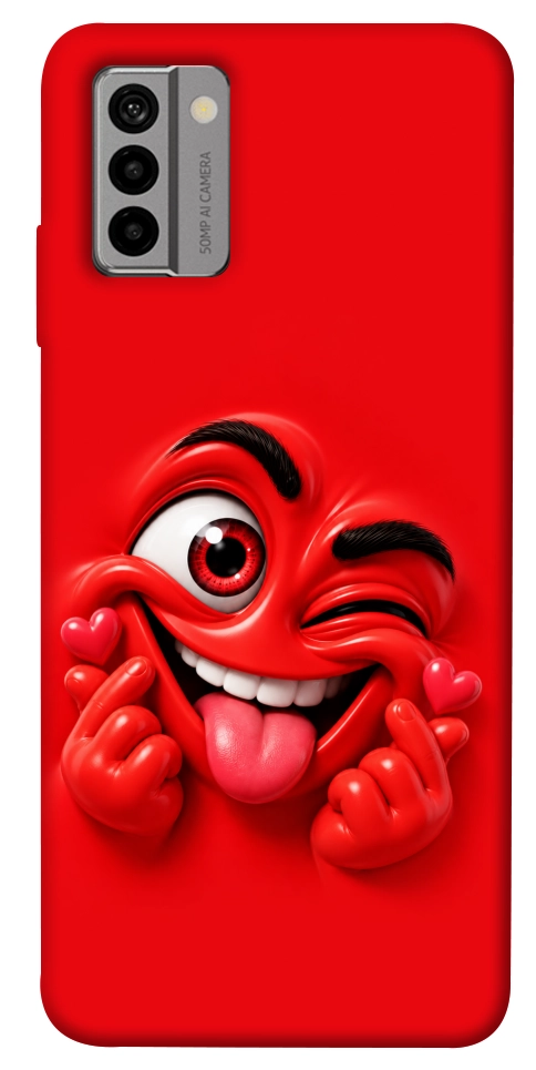 Чохол Червоний-сердцеїд для Nokia G22