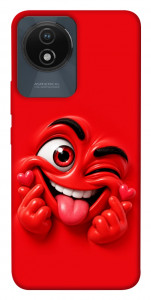 Чохол Червоний-сердцеїд для Vivo Y02