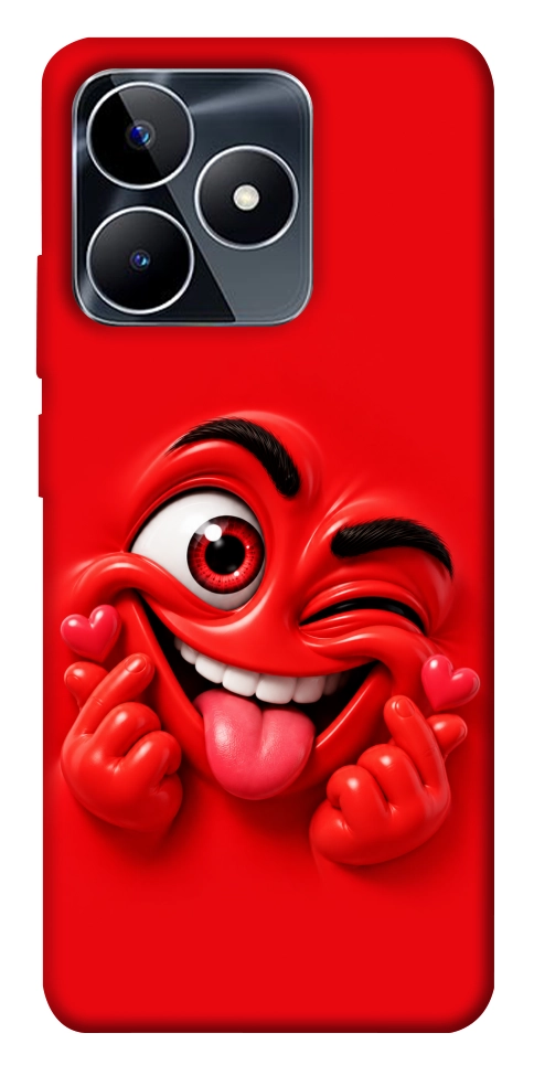Чохол Червоний-сердцеїд для Realme C53