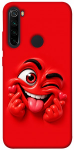 Чохол Червоний-сердцеїд для Xiaomi Redmi Note 8 2021