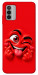 Чохол Червоний-сердцеїд для Nokia G42