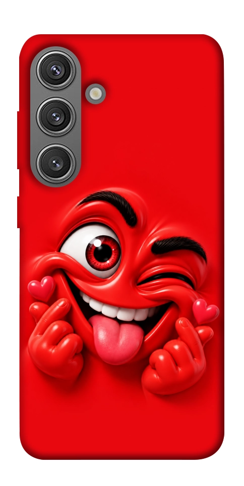Чехол Червоний-сердцеїд для Galaxy S24+