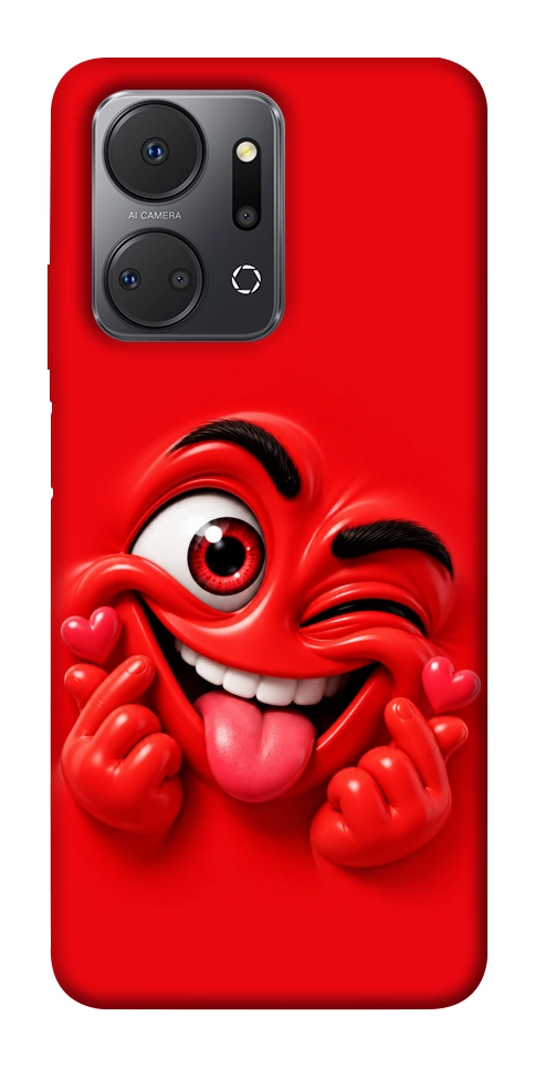 Чохол Червоний-сердцеїд для Huawei Honor X7a