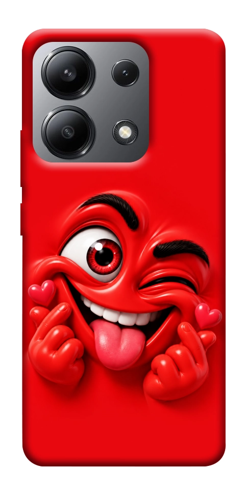 Чехол Червоний-сердцеїд для Xiaomi Redmi Note 13 4G