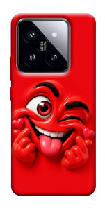 Чехол Червоний-сердцеїд для Xiaomi 14 Pro