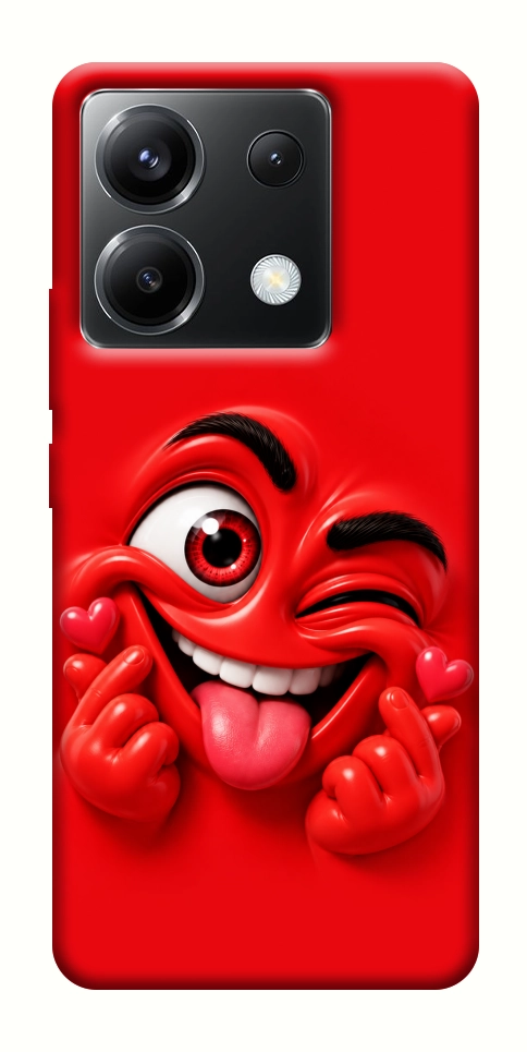 Чохол Червоний-сердцеїд для Xiaomi Poco X6