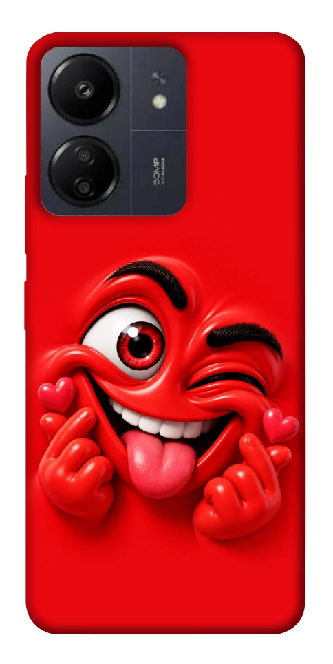 Чохол Червоний-сердцеїд для Xiaomi Poco C65
